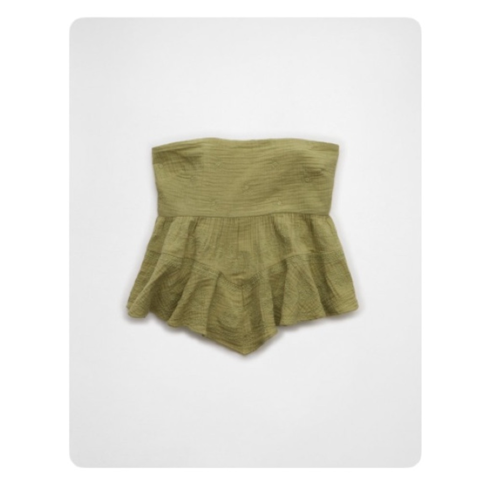 American Eagle Embroidered Babydoll Tube Top